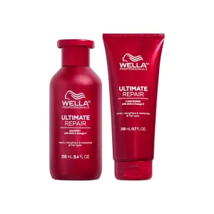 Bundle of Wella Professionals ULTIMATE REPAIR Shampoo, Professional Lightweight Cream Shampoo for Damaged Hair, 8.4oz   Wella Professionals ULTIMATE REPAIR Conditioner for Damaged Hair, 6.7oz