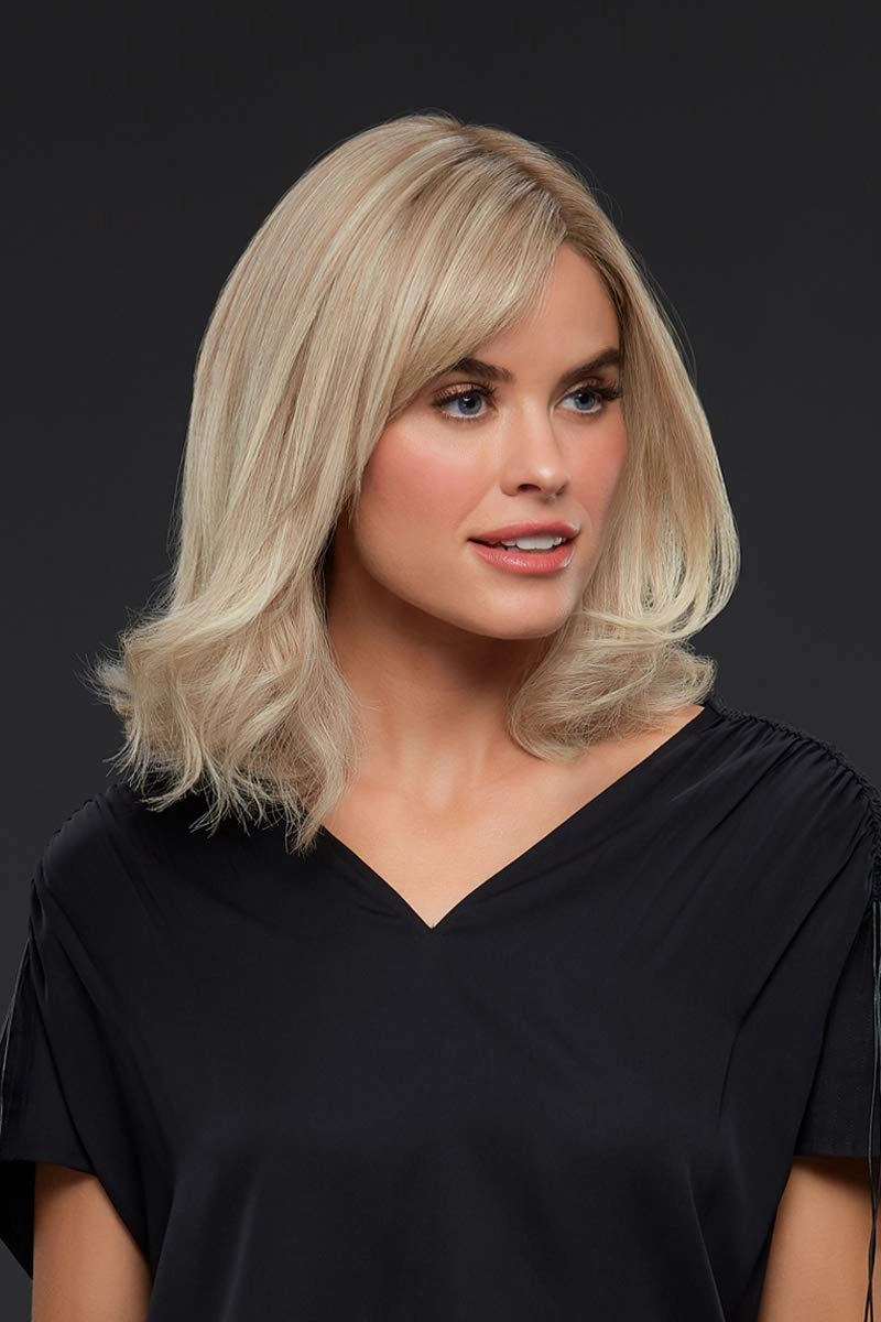Bundle - 7 Items: Carrie Petite Exclusive Remy Human Hair by Jon Renau, Christy's Wigs Q & A Booklet, BeautiMark Hydra Shampoo Conditioner Mask Protect Leave-In Spray Shine Serum - Color: FS17/101S18