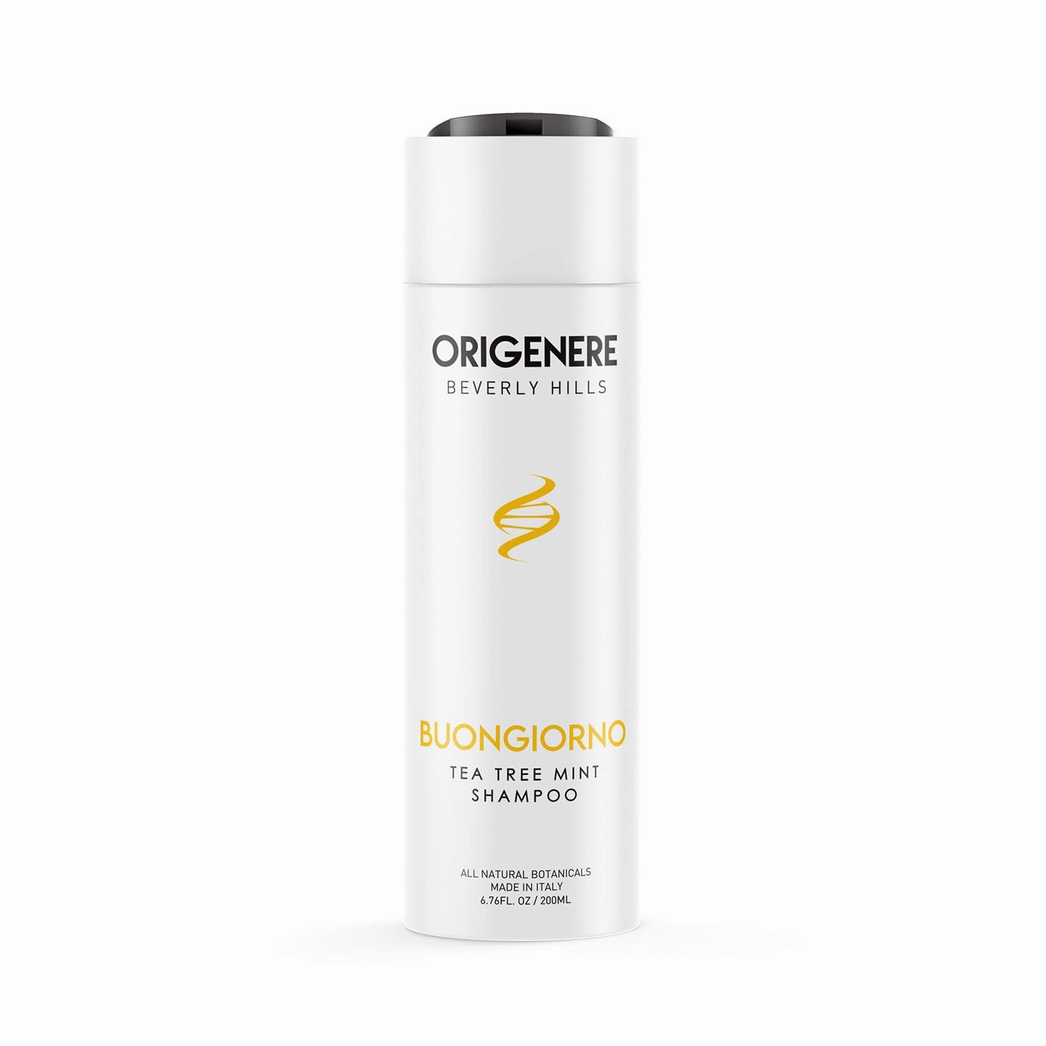 Buongiorno Tea Tree Mint Shampoo. Physician formulated all-natural botanicals. Made in Italy with Tea Tree Oil, Rosemary, Aloe Vera, Peppermint Oil, and Citrus.
