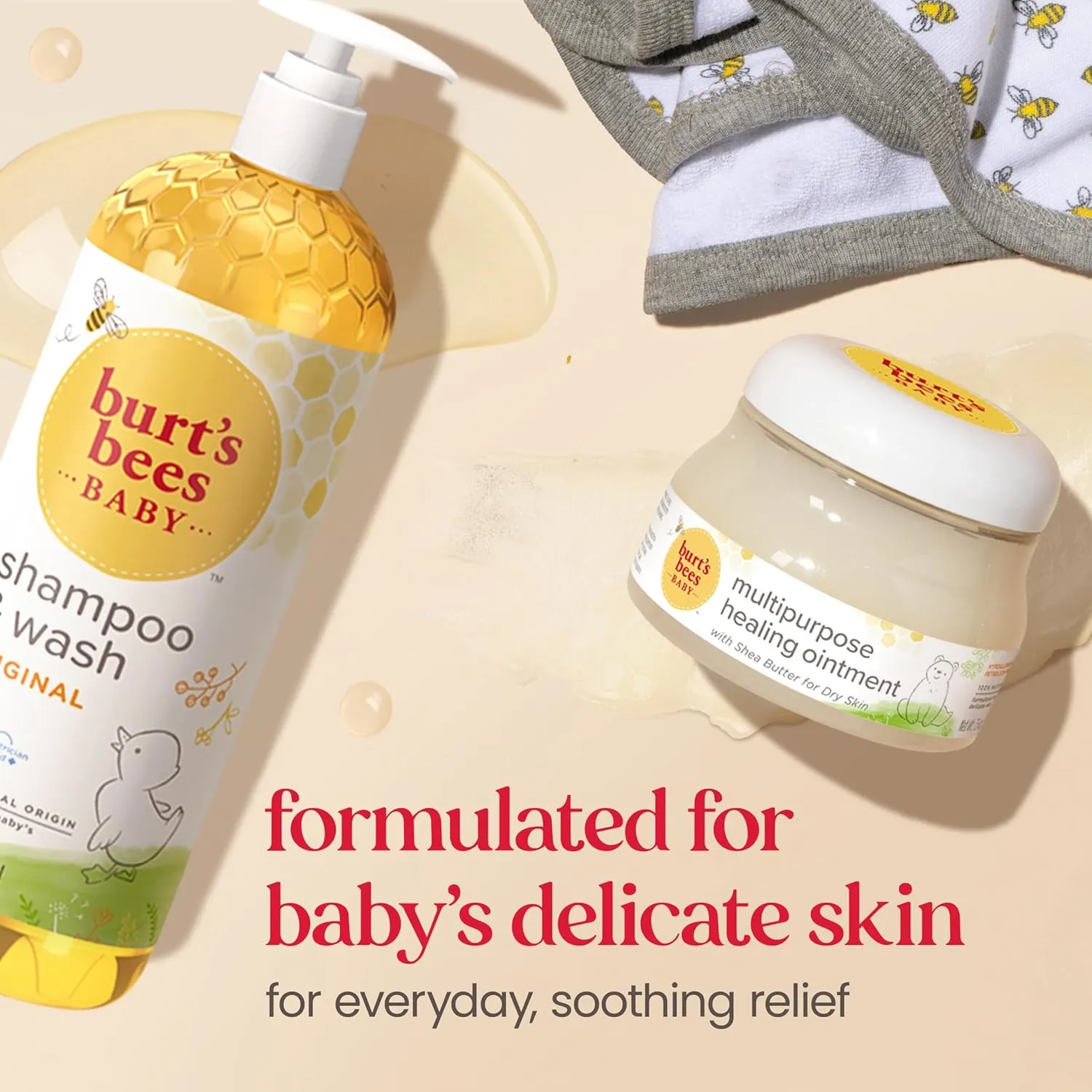 Burt's Bees Baby Shampoo & Wash, Tear Free Soap, Baby Care, Original,12 Ounce (Pack of 3)