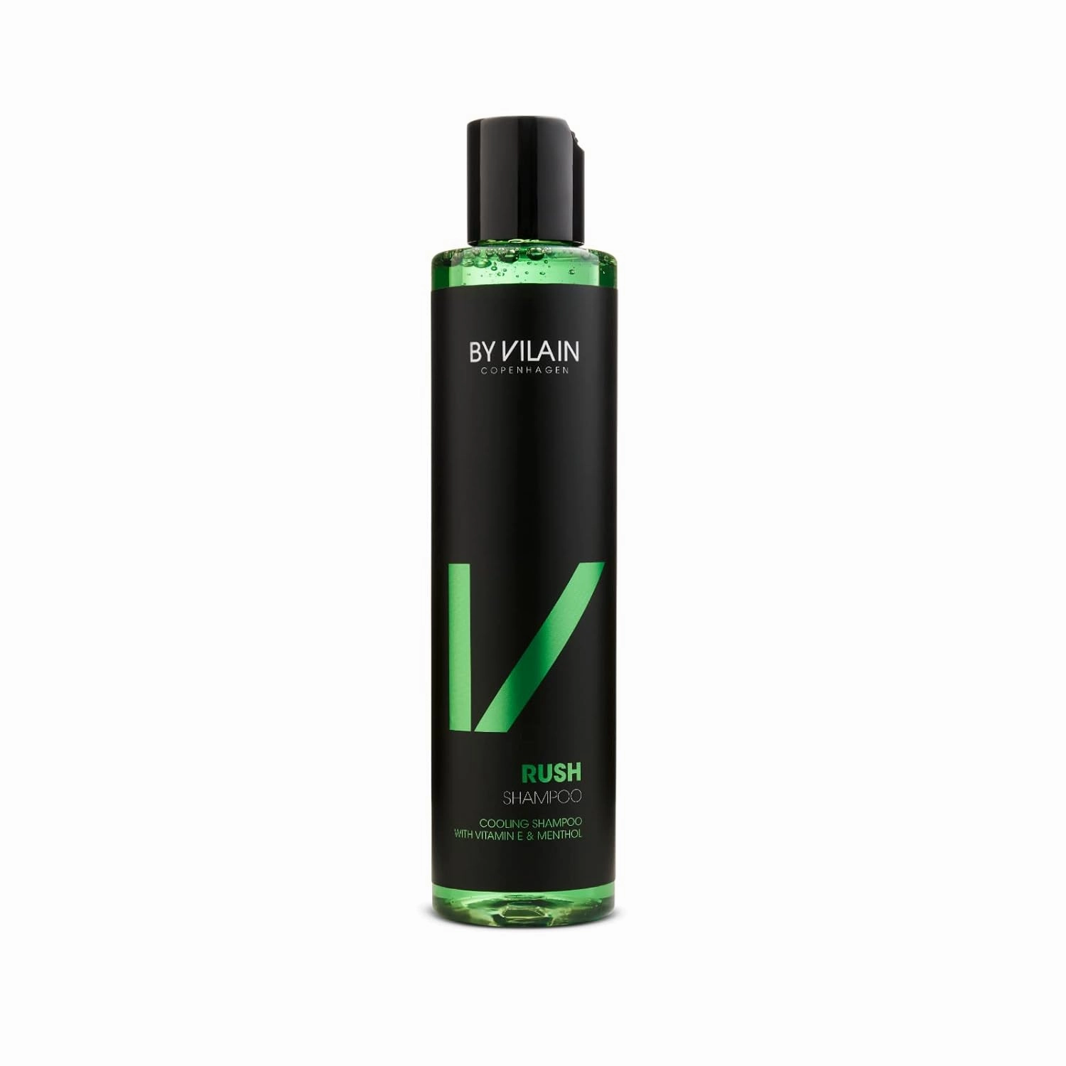 By Vilain Rush Shampoo High Performance Healing & Volumizing Treatment Refreshes Scalp Vitamin E & Menthol Maximum Cooling Effect to Soothe Dry, Flaky, Itchy, Irritated Scalp for Stronger Hair 215ml
