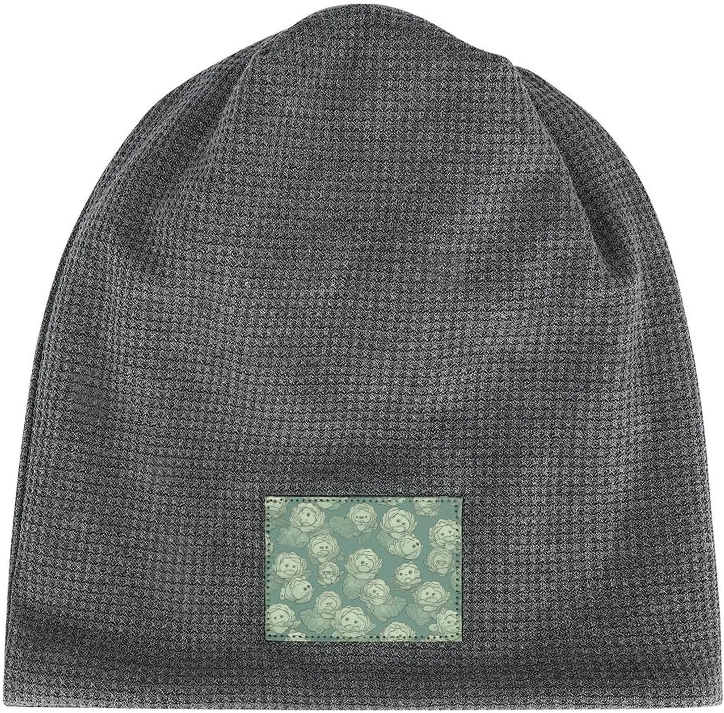 Cabbage Pattern Beanie Hat Thick Warm Caps Soft Plush Winter Hat for Men Women Slouchy Pullover Cap