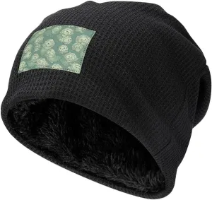Cabbage Pattern Beanie Hat Thick Warm Caps Soft Plush Winter Hat for Men Women Slouchy Pullover Cap