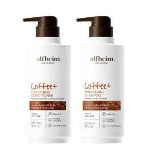 Caffeine Shampoo & Conditioner Set | Energizing Hair Care with Biotin & Niacinamide | Strengthens Strands & Supports Scalp Balance | Sulfate-Free, Ideal for Oily Scalp & Fine Hair | 18 oz Each