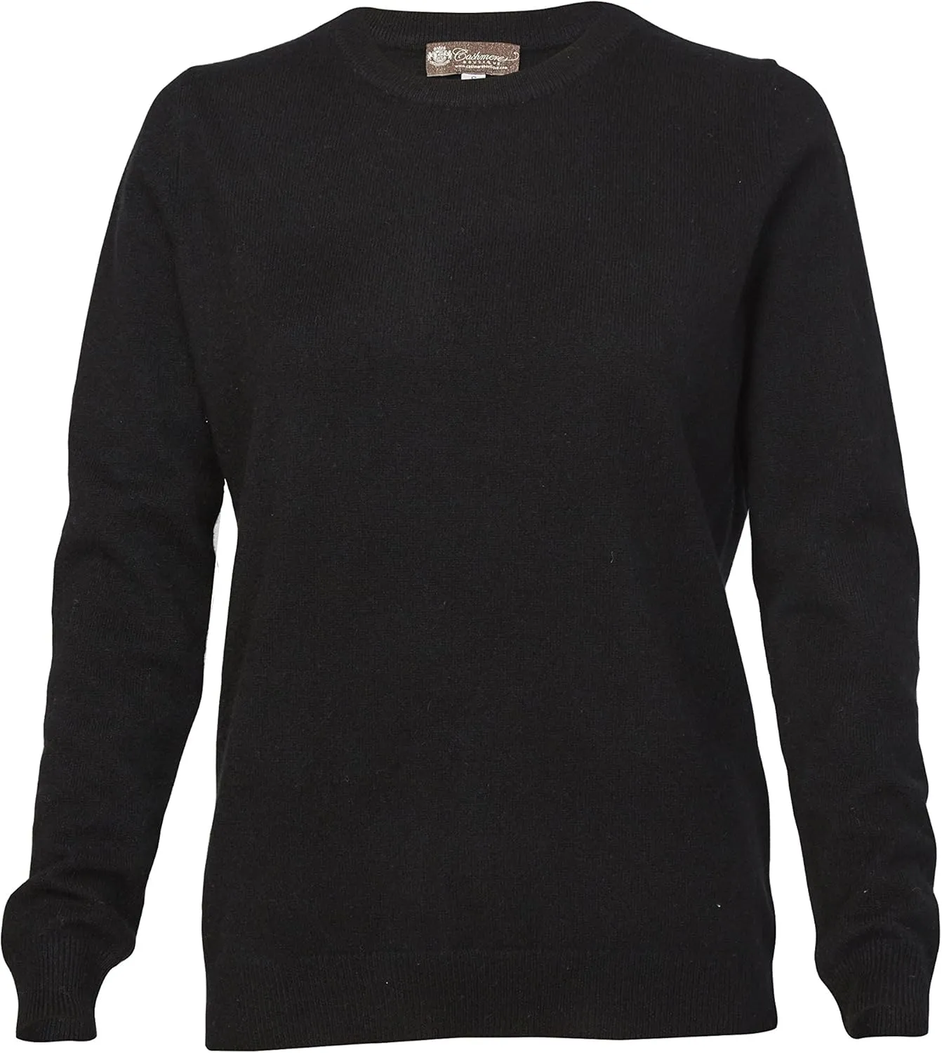 Cashmere Boutique 100% Pure Cashmere Crew Neck Sweater for Women – Long Sleeve, Classic Style, Soft and Warm Pullover Sweater