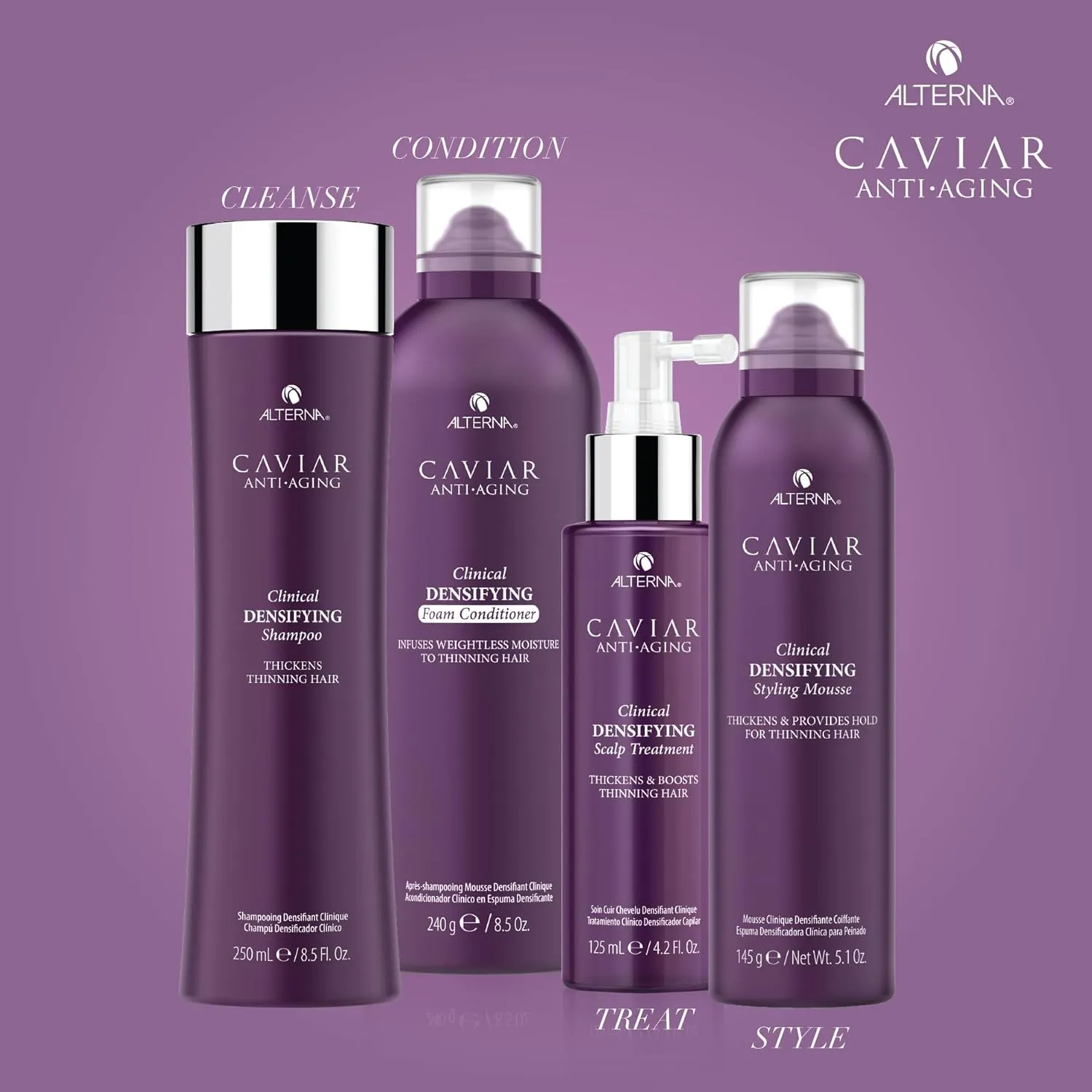 CAVIAR Anti-Aging Clinical Densifying Shampoo | For Fine, Thinning Hair | Thickens Hair, Protects Scalp | Sulfate Free