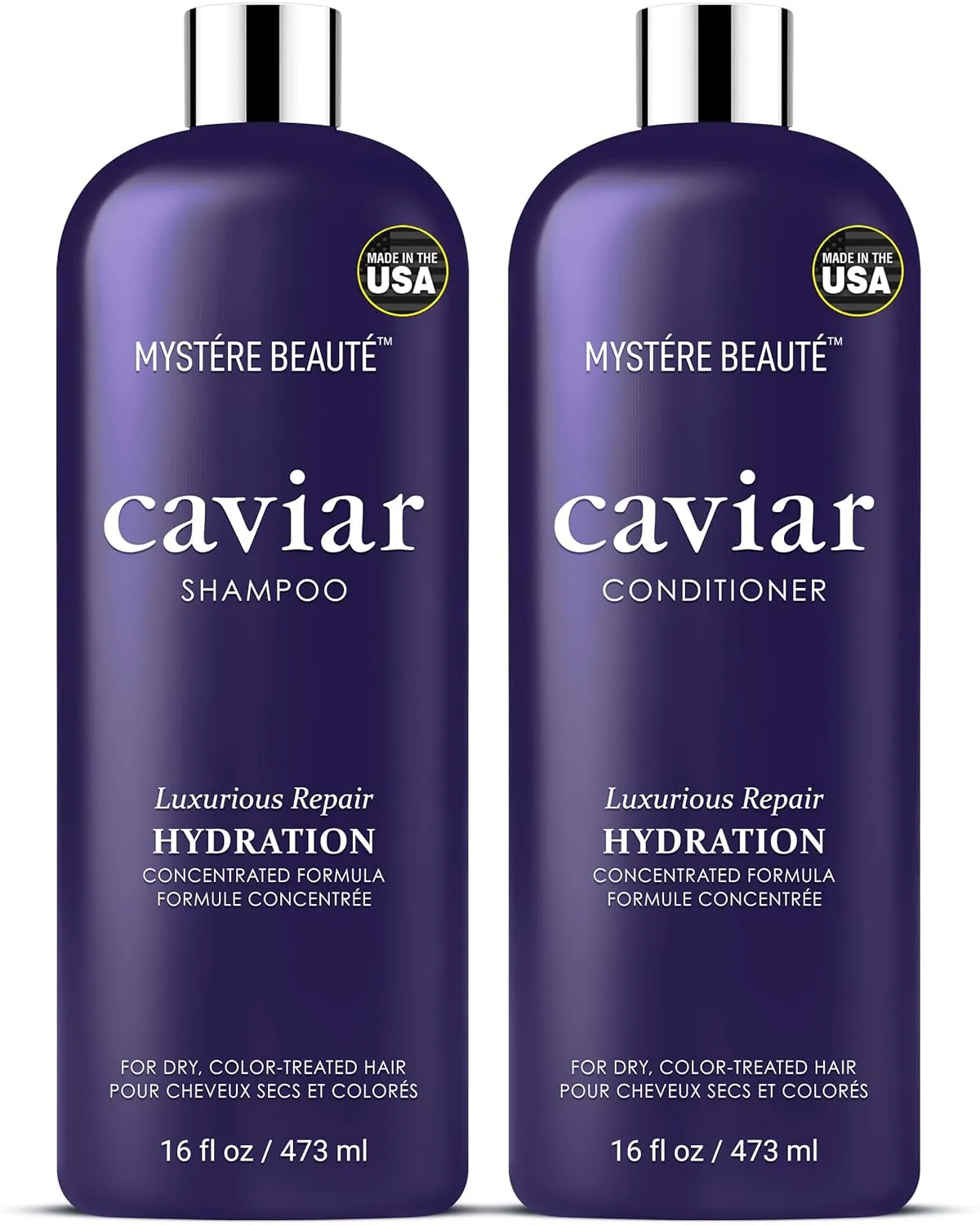 Caviar Shampoo and Conditioner | Luxury Caviar Hair Products for Hydration Moisturizing Caviar Hair Care Set Caviar Shampoo for Nourishment & Caviar Conditioner for Smooth Hair - 16 fl oz each