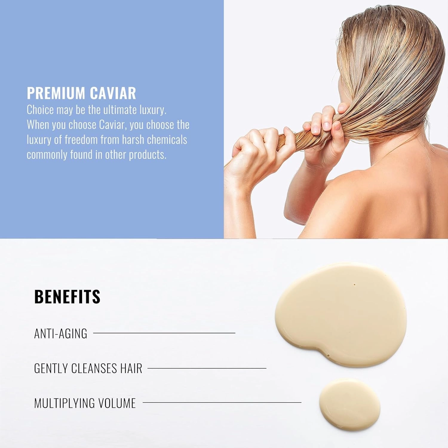 Caviar Anti-Aging Replenishing Moisture Shampoo - Hydrating Dry, Damaged Hair Restores Moisture, Adds Shine Protects from Color Fade & Future damage 16.9 oz