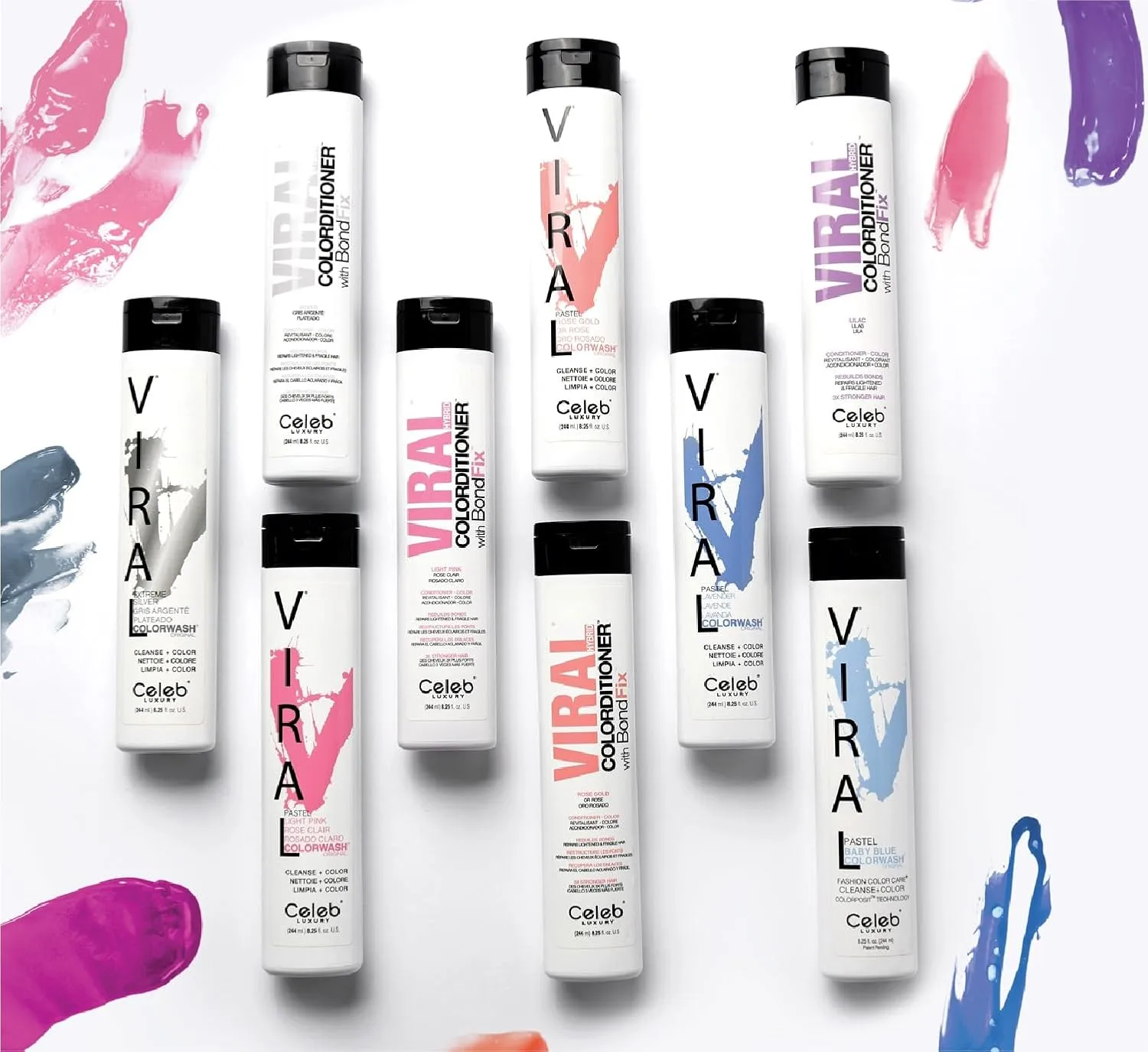 Celeb Luxury Colorwash Color Depositing Shampoo - Color Refresher, Vegan Hair Dye, Bondfix Bond Rebuilder, Viral and Gem Lites