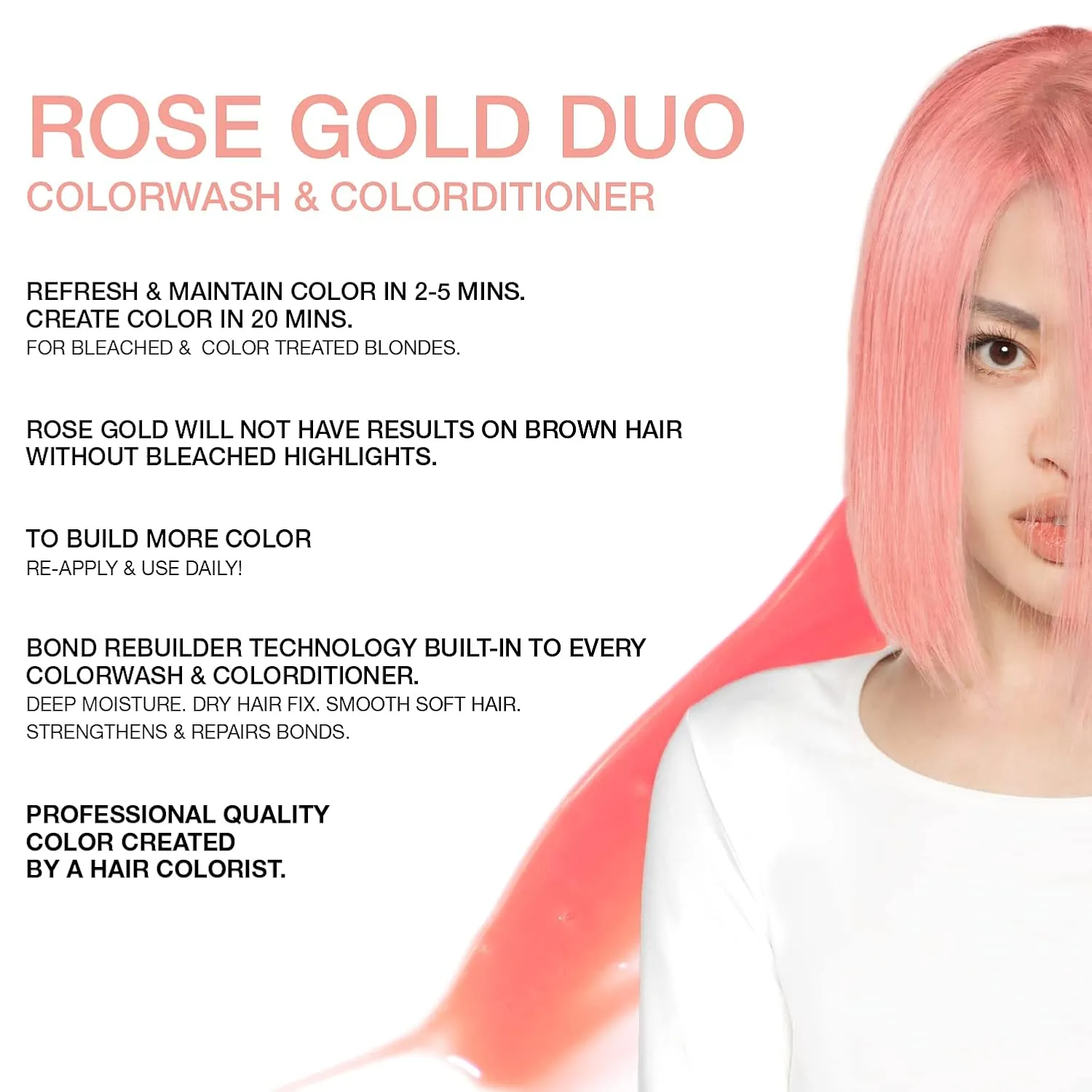 Celeb Luxury Intense Color Depositing Colorwash Shampoo   BondFix Rebuilder, Vegan Hair Dye, Sustainably Sourced Plant Based, Semi Permanent Hair Color, Viral and Gem Lites Duos