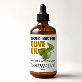 Certified Organic Olive Oil - Dry Skin Body and Hair Moisturizer | Unrefined Extra Virgin Cold Pressed | Hot Oil Treatment