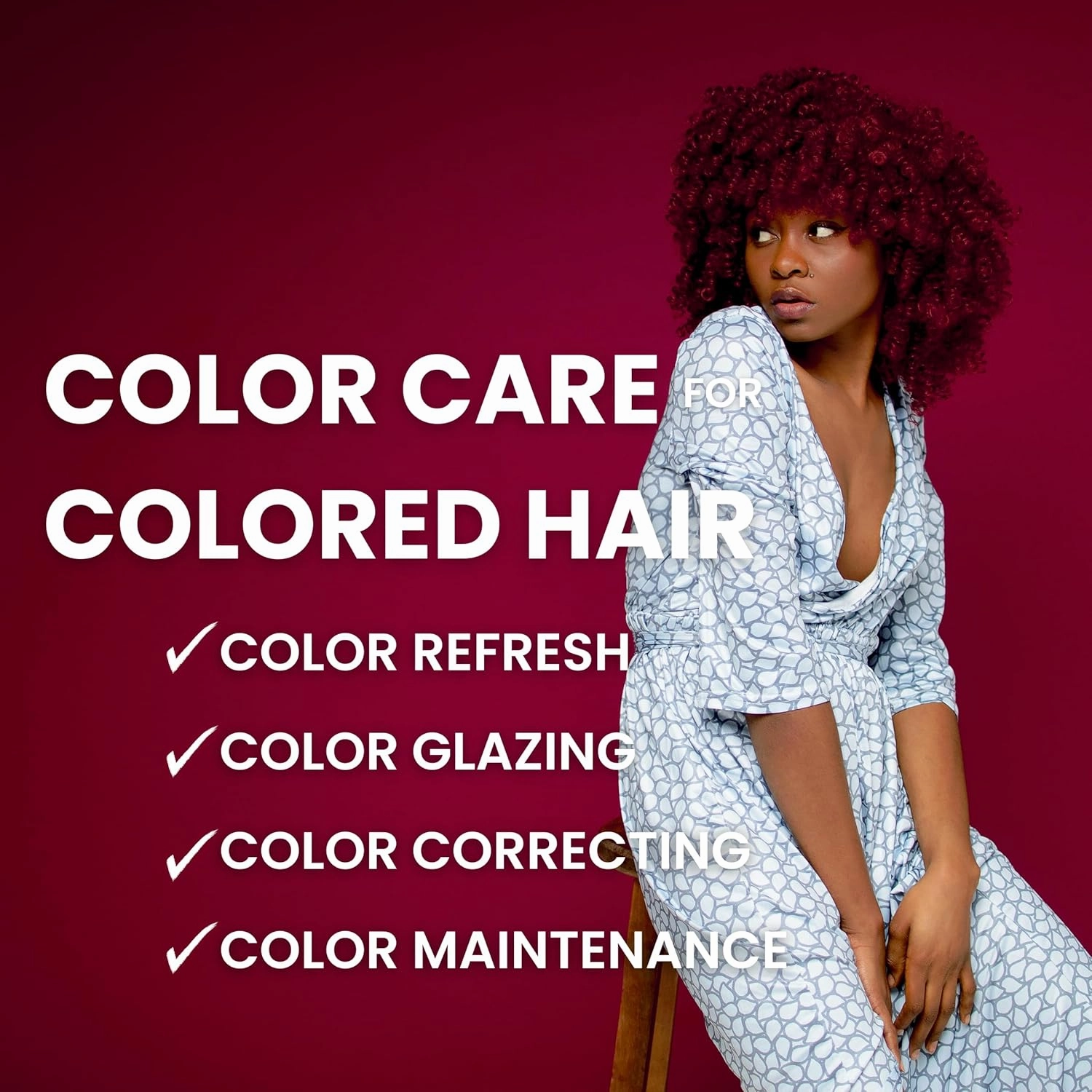 Cherry Hydrating Color Depositing Shampoo - Brighten & Tone Faded Hair, Semi-Permanent Tint, Prevents Fade for Color-Treated Hair, 8.5 Oz.
