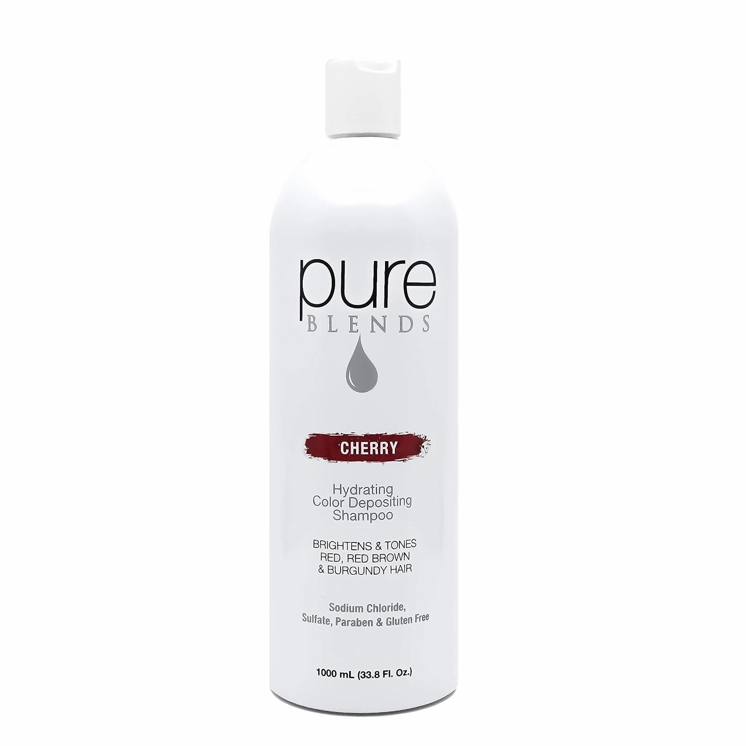 Cherry Hydrating Color Depositing Shampoo - Brighten & Tone Faded Hair with Semi-Permanent Dye, Prevents Fade, Extends Treated Hair Color up to 33.8 Oz.
