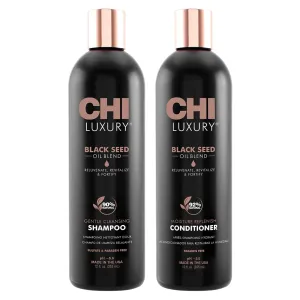 CHI Brand Luxury Black Seed Oil Blend Gentle Cleansing Shampoo & Moisture Replenish Conditioner 12 Fl Oz Each (pack Of 2)