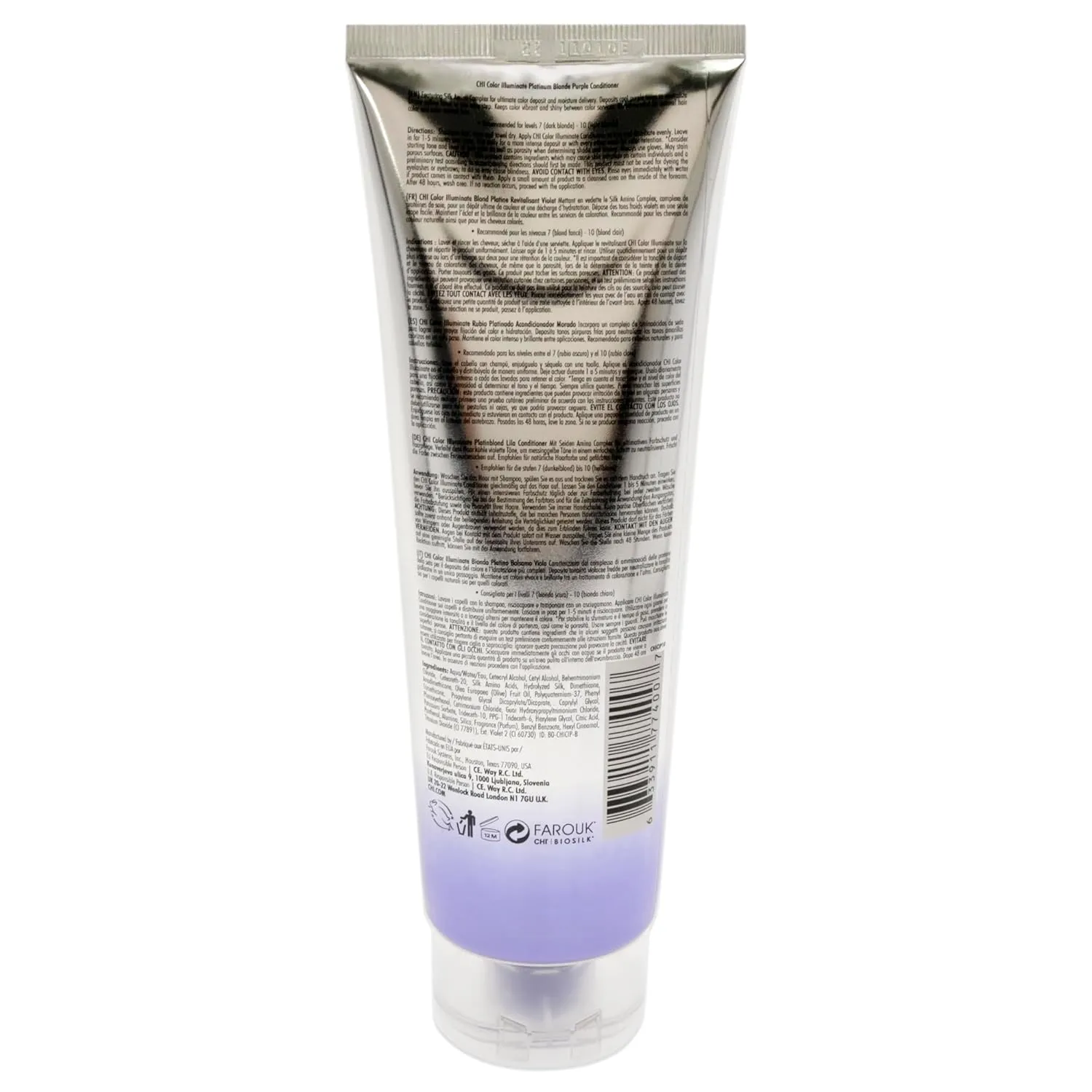 CHI Color Illuminate Conditioner, Helps Maintain Fresh Color In Natural & Color-Treated Hair, Sulfate, Paraben, & Cruelty-Free, Platinum Blonde, 8.5 Oz