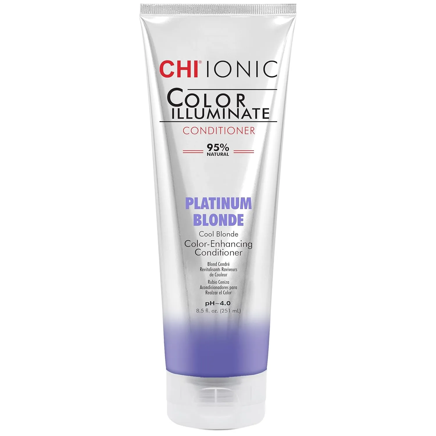 CHI Color Illuminate Conditioner, Helps Maintain Fresh Color In Natural & Color-Treated Hair, Sulfate, Paraben, & Cruelty-Free, Platinum Blonde, 8.5 Oz