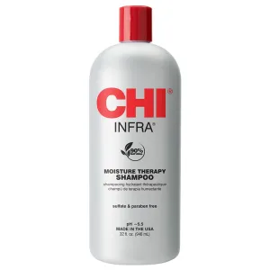 CHI Infra Shampoo, Gently Cleanses Scalp & Hair, Hydrating & Nourishing For All Hair Types, Designed for Heat Damaged Hair, Sulfate, Paraben, & Cruelty-Free, 32 Oz