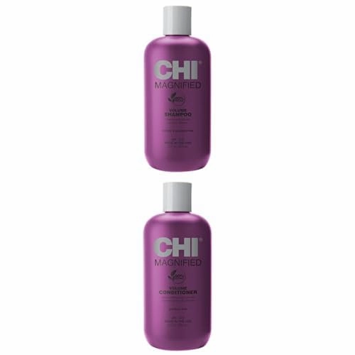 CHI Magnified Volume Shampoo & Conditioner Set, Boosts Volume & Body, Strengthens Hair, Detangles, Hydrates, Sulfate-Free, 12 Oz Each