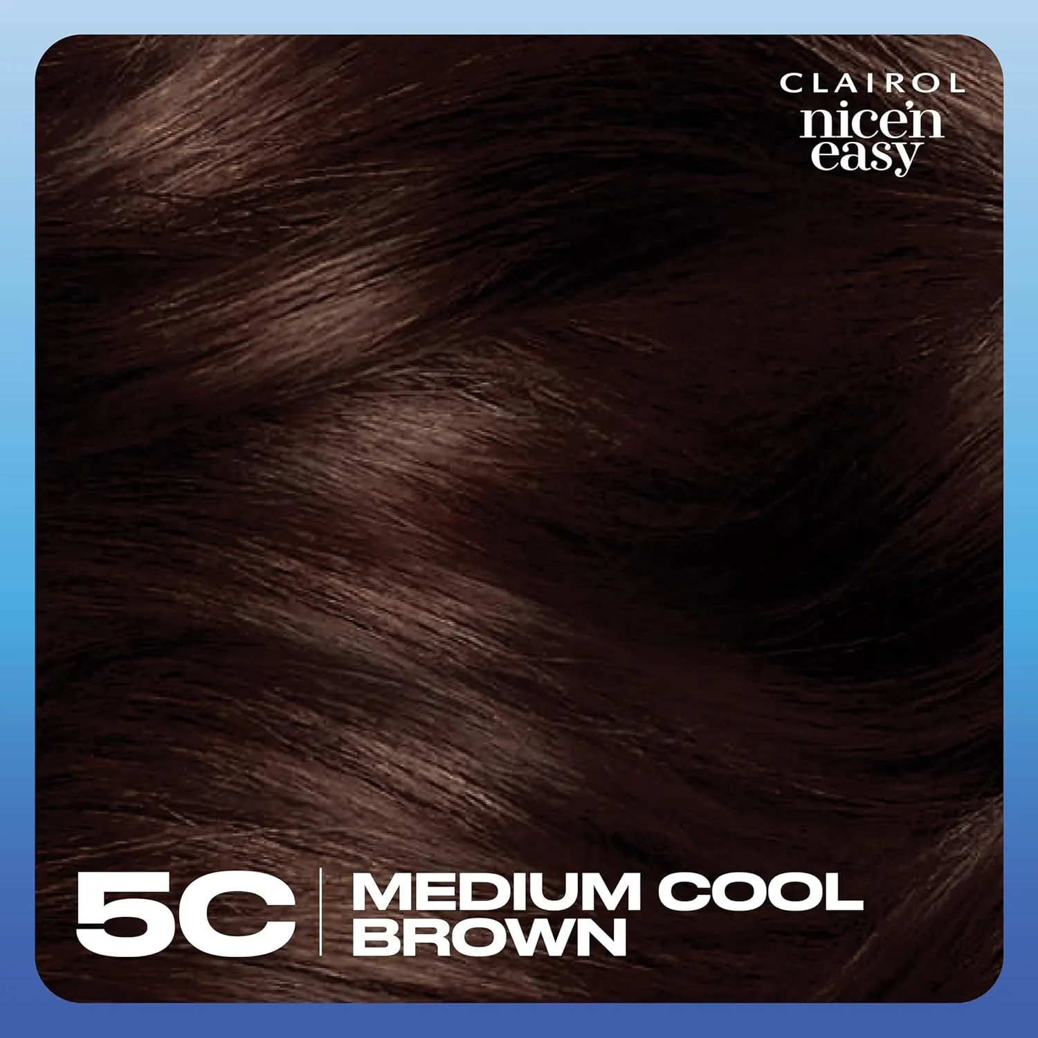 Clairol Nice'n Easy Permanent Hair Dye, 5C Medium Cool Brown Hair Color, Pack of 3