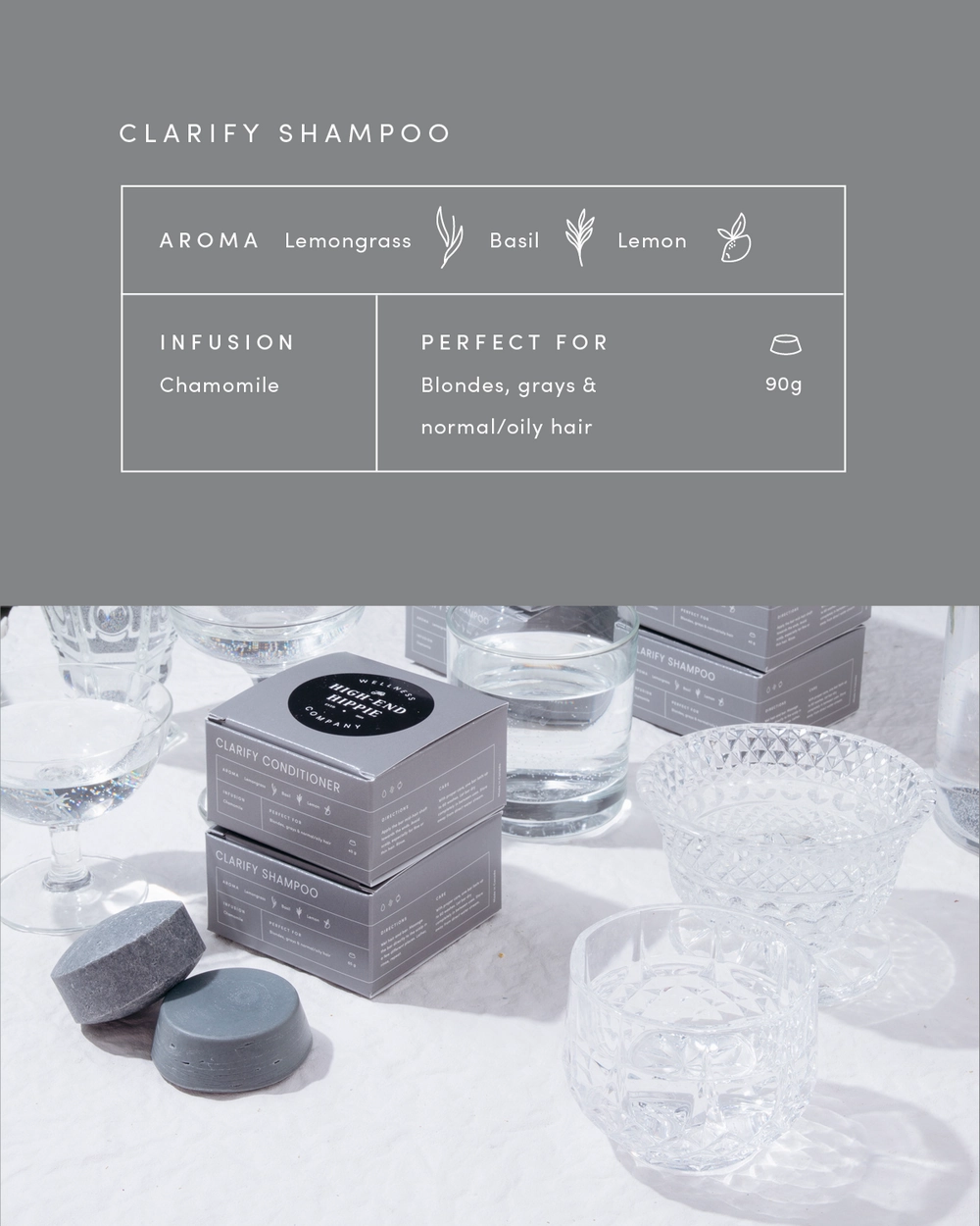 Clarify Shampoo Bar | Toning for Blonde   Gray/Normal to Oily Hair Types