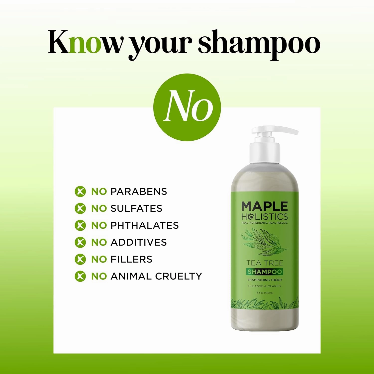 Clarifying Shampoo for Build Up & Oily Hair - Tea Tree Shampoo for Men and Women with Rosemary Essential Oil for Oily Hair and Scalp - Color Safe Vegan Sulfate Silicone & Paraben Free (16 Fl Oz)