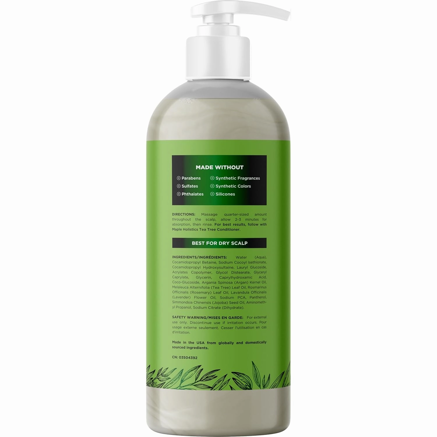 Clarifying Shampoo for Build Up & Oily Hair - Tea Tree Shampoo for Men and Women with Rosemary Essential Oil for Oily Hair and Scalp - Color Safe Vegan Sulfate Silicone & Paraben Free (16 Fl Oz)