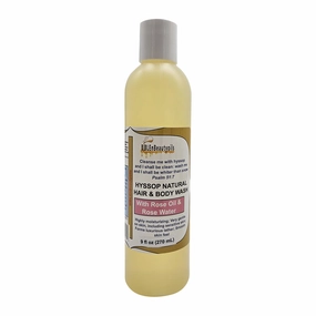 Cleanse Me With Hyssop Natural Hair and Body Wash, Organic Hyssop Infused Shampoo and Body Wash for Nourishing and Refreshing Hair & Body Cleansing (Rose)