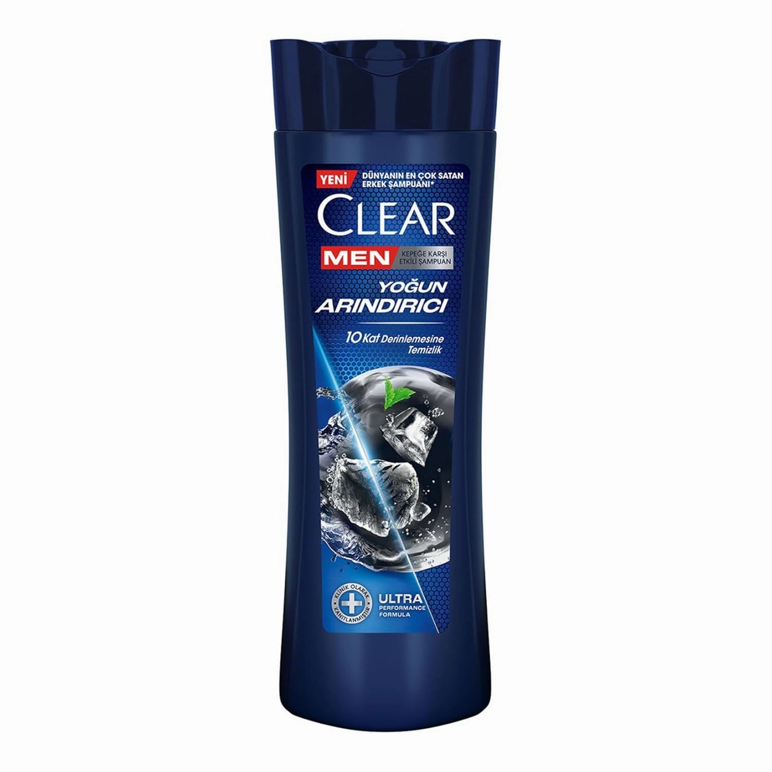 Clear Men Anti-Dandruff Shampoo with Charcoal – Deep Cleansing Formula for Oily Scalp, Itch & Flake Control – 350ml / 11.8 fl oz