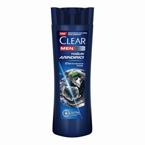 Clear Men Anti-Dandruff Shampoo with Charcoal – Deep Cleansing Formula for Oily Scalp, Itch & Flake Control – 350ml / 11.8 fl oz