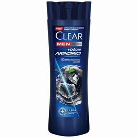 CLEAR Men Deep Cleansing Shampoo, Anti-Dandruff, Charcoal & Mint, 11.8 fl oz – Deeply Purifies Scalp & Hair, Refreshing Formula for Men
