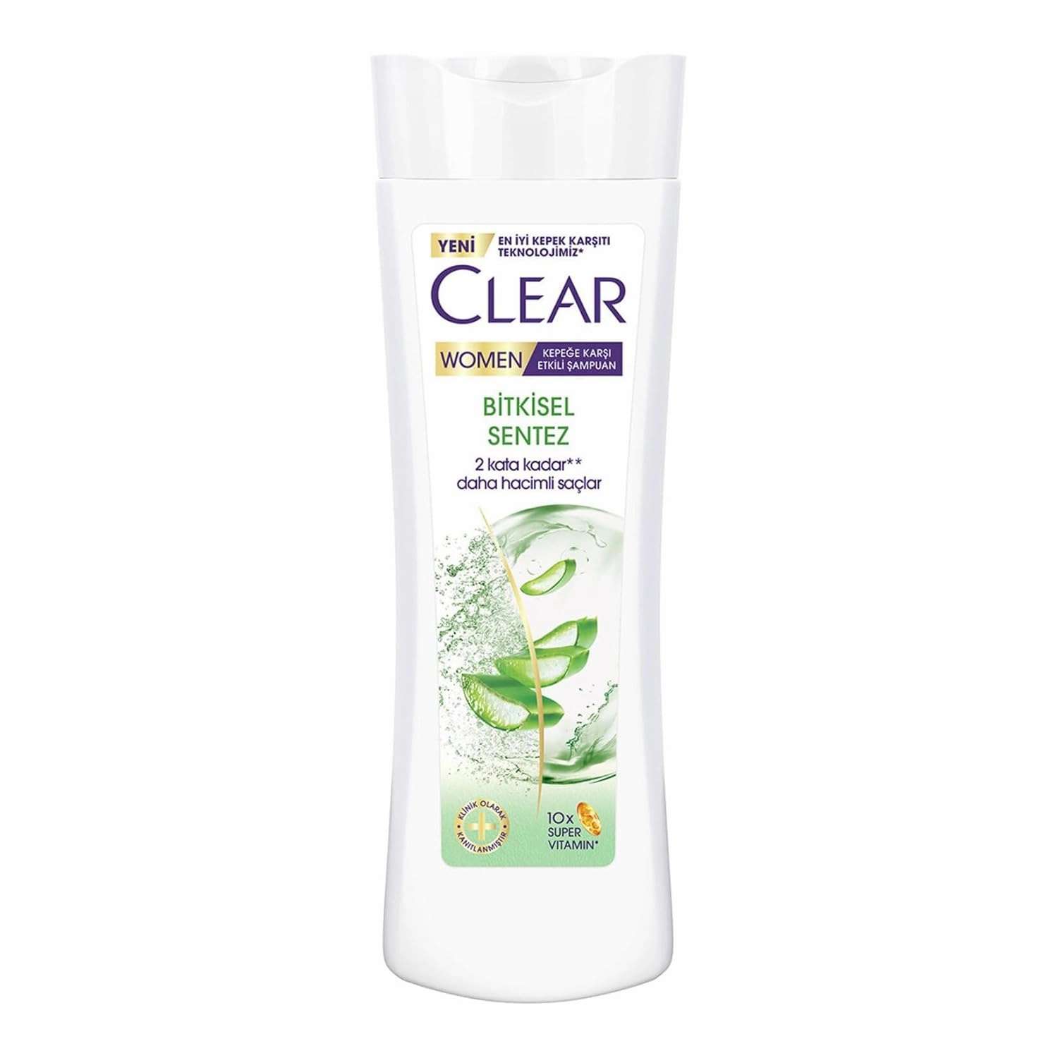 Clear Women Anti-Dandruff Shampoo – Herbal Fusion with Aloe Vera & Tea Tree Oil, Scalp Refresh & 3X Volume, 350ml / 11.8 fl oz
