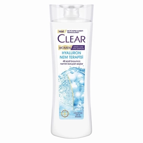 Clear Women Anti-Dandruff Shampoo – Hyaluron Moisture Therapy with Hyaluronic Acid & Ceramide, 48H Hydration & Scalp Protection, 350ml / 11.8 fl oz