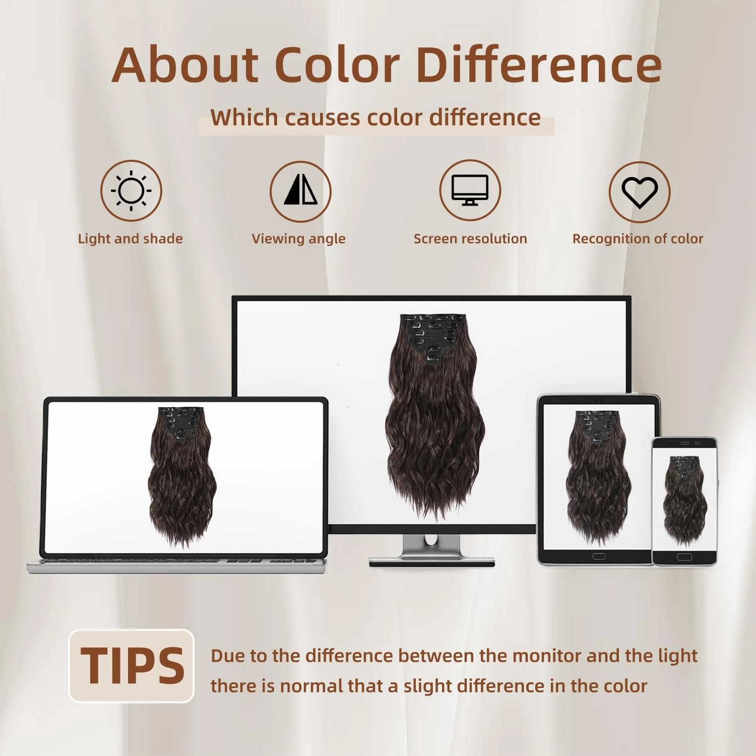 Clip in Hair Extensions, 6 PCS Natural & Soft Hair & Blends Well Hair Extensions, Dark Brown Long Wavy Hairpieces(20inch, 6pcs, Dark Brown)