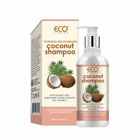 Coconut Shampoo, Gentle Cleansing, Natural Ingredients, Organic Coconut Oil, Free of Sulfates and Parabens, Suitable for Both Men and Women