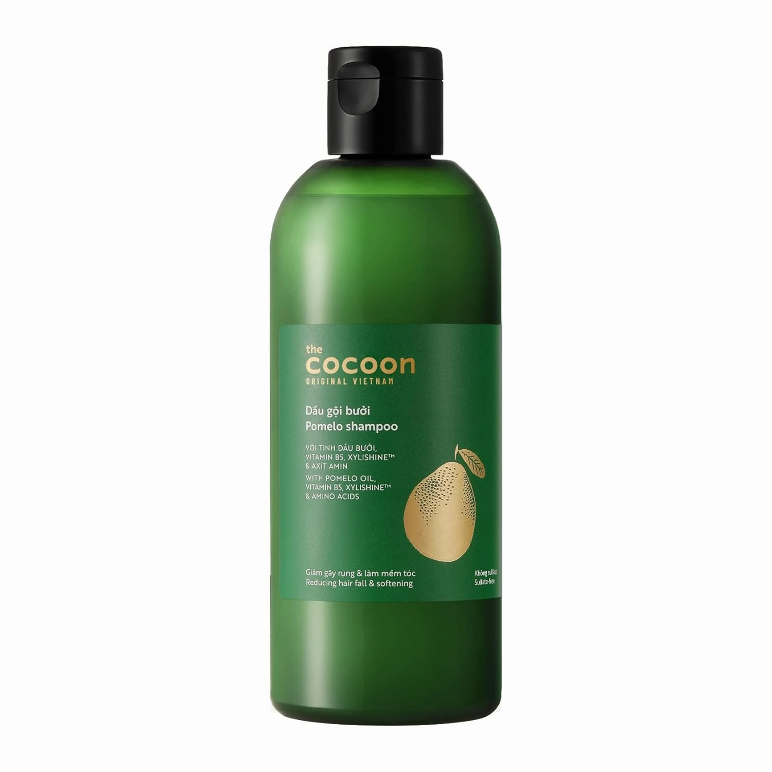 Cocoon Pomelo Essential Oil Shampoo with Xylishine & Amino Acid | Sulfate Free Vegan Treatment to Soften, Reduce Loss & Volumize Hair Growth | for Thinning, Damaged & Breakage Hair (10.5 fl oz)