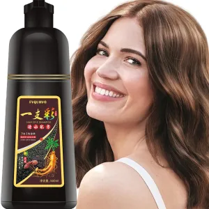 Coffee Instant Hair Color Shampoo - Long Lasting Brown Dye for Men & Women, 16.90 Fl Oz - Easy to Use (Coffee)