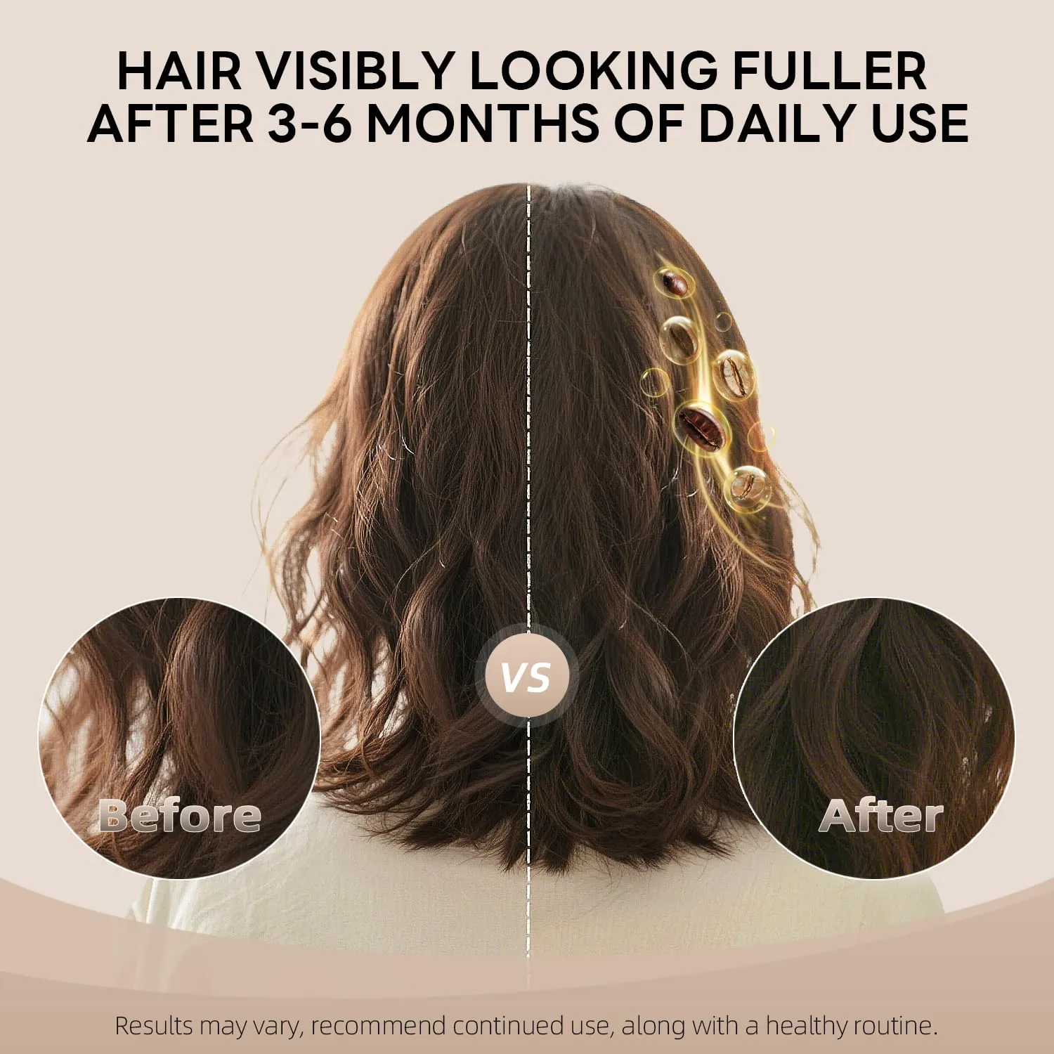 Coffee  Thickening Shampoo | Caffeine, Biotin & Niacinamide for Hair Growth & Strength | Volumizing & Hydrating Formula for Thinning & Fine Hair | Sulfate-Free, Color-Safe -18oz