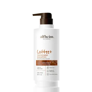 Coffee  Thickening Shampoo | Caffeine, Biotin & Niacinamide for Hair Growth & Strength | Volumizing & Hydrating Formula for Thinning & Fine Hair | Sulfate-Free, Color-Safe -18oz