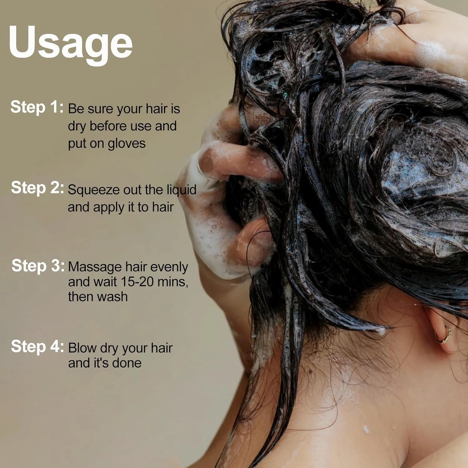 Coffee Hair Dye, Hair Dye Shampoo for Men and Women, Hair Color Shampoo For Home Use, Shampoo Para Canas, Hair Dye Shampoo 3 in 1, 16.9 Fl Oz (Coffee)