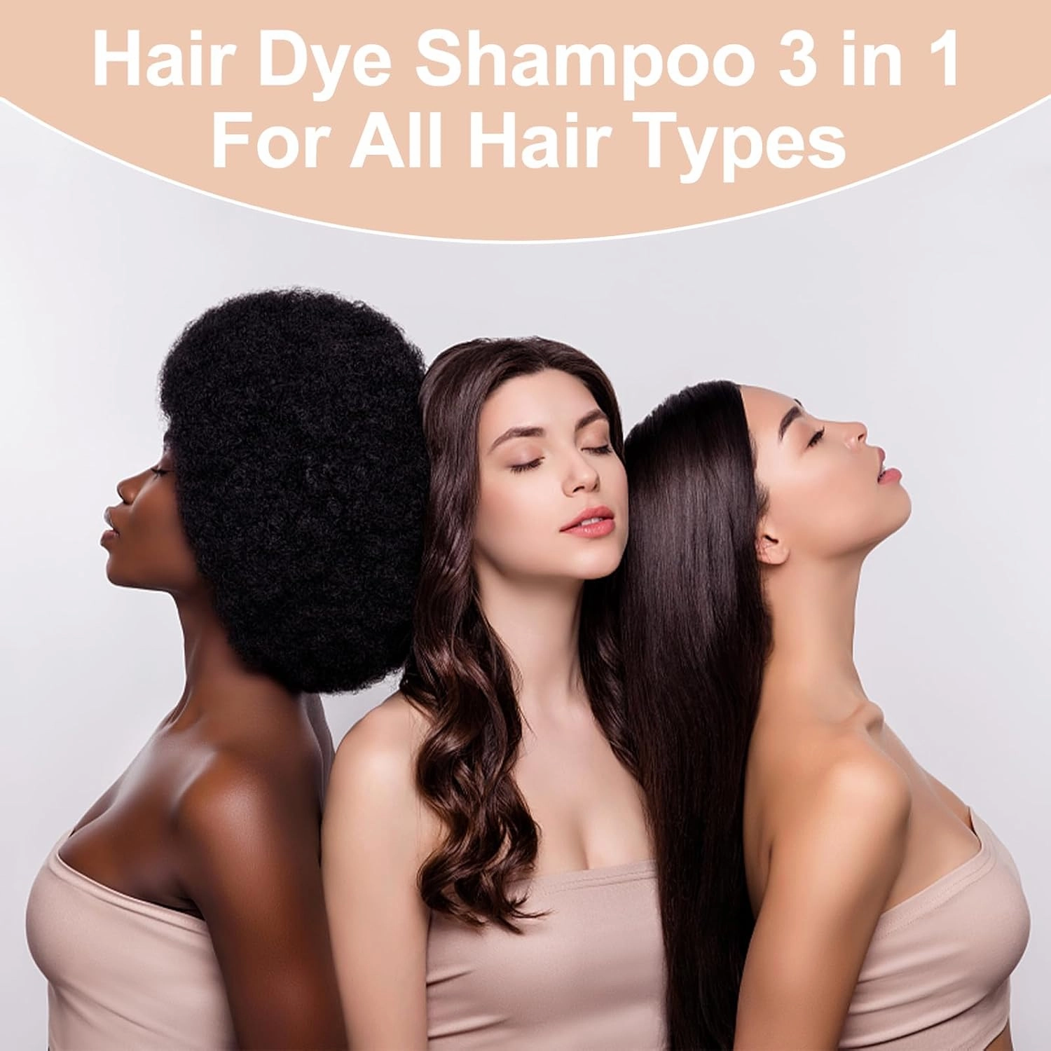 Coffee Hair Dye, Hair Dye Shampoo for Men and Women, Hair Color Shampoo For Home Use, Shampoo Para Canas, Hair Dye Shampoo 3 in 1, 16.9 Fl Oz (Coffee)