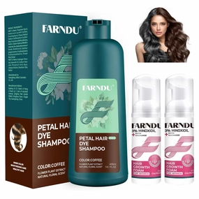 Coffee Hair Dye Shampoo & Minoxidil Foam