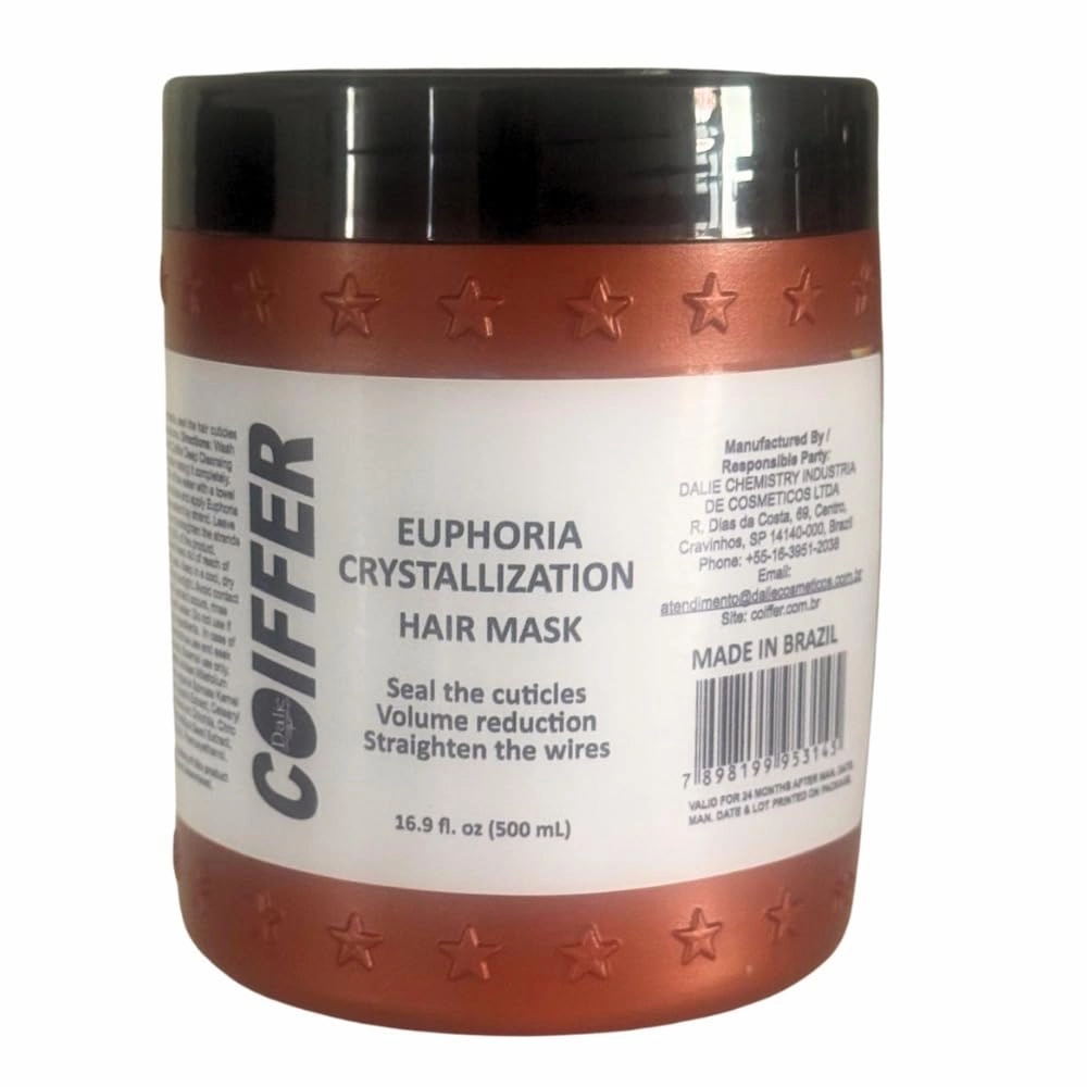 Coiffer Euphoria Argan Hair Treatment, Hair Cristallyzation and Rejuvenate Dry, Perfect for Damaged Hair, Recude Frizz and More Free Strands, Volume Control, 16 oz (500g)