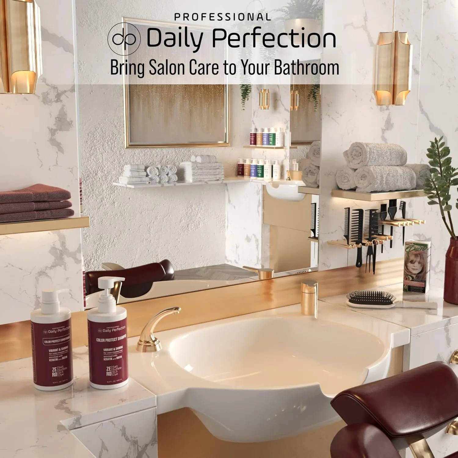 Color Protect Shampoo to Maintain and Enhance Your Color-Treated Hair with Biotin and Keratin. Salon-Grade Formula, Salt-Free, Sulfate-Free, and Paraben-Free.
