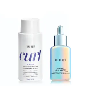 COLOR WOW Anti-Shedding Superheroes Set - Ideal 'root-anchor' HOOKED shampoo   YOUTH JUICE anti-shedding scalp treatment team up for stronger strands, fortified folicles and reduced breakage