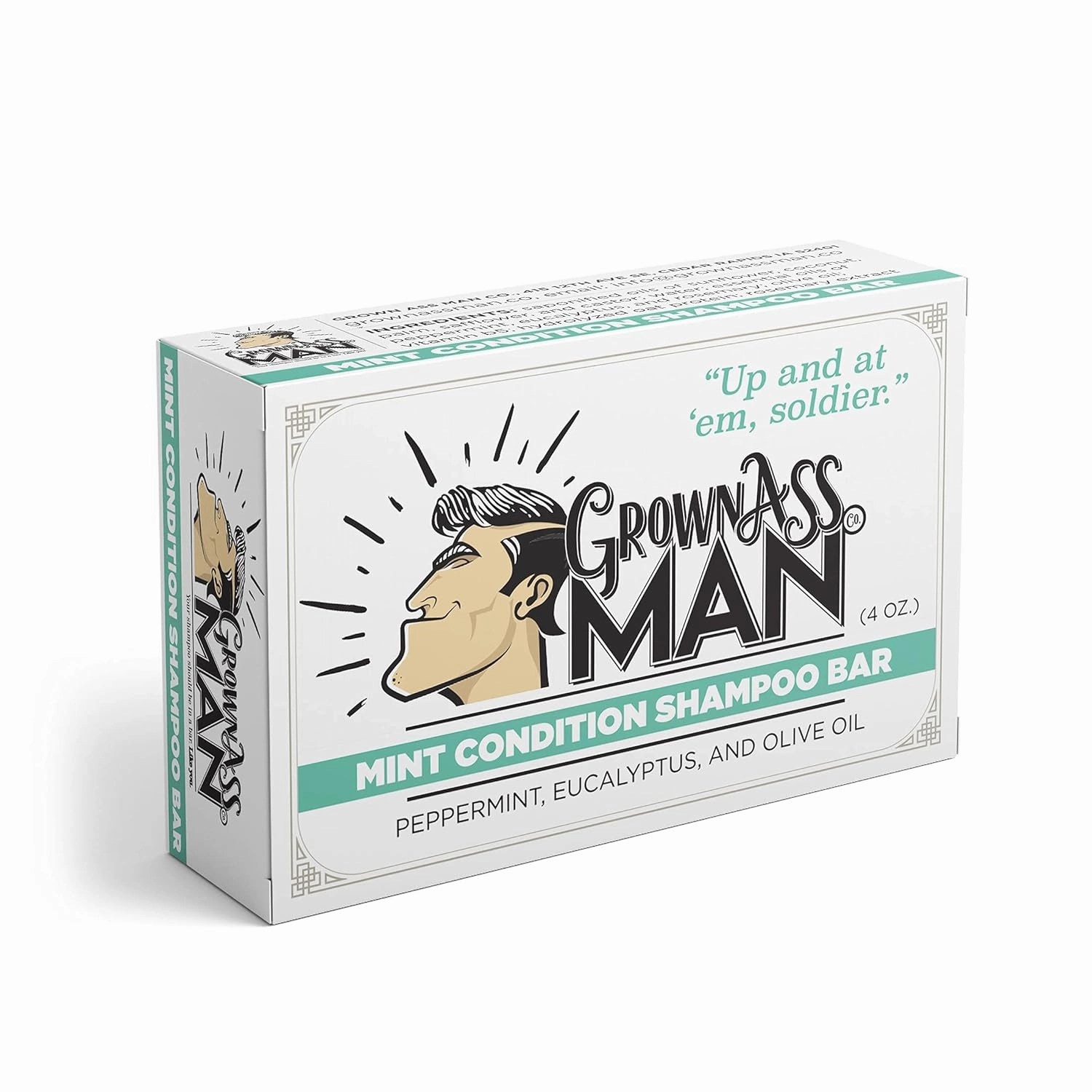 Combo Packs - Solid Soap & Shampoo Bars Rich Lather with Natural Oils & Gentle Scrub for Men - Plastic Free & Eco-Friendly, & Organic Deep Clean, 4oz Bars (Mint Condition 3-Pack)