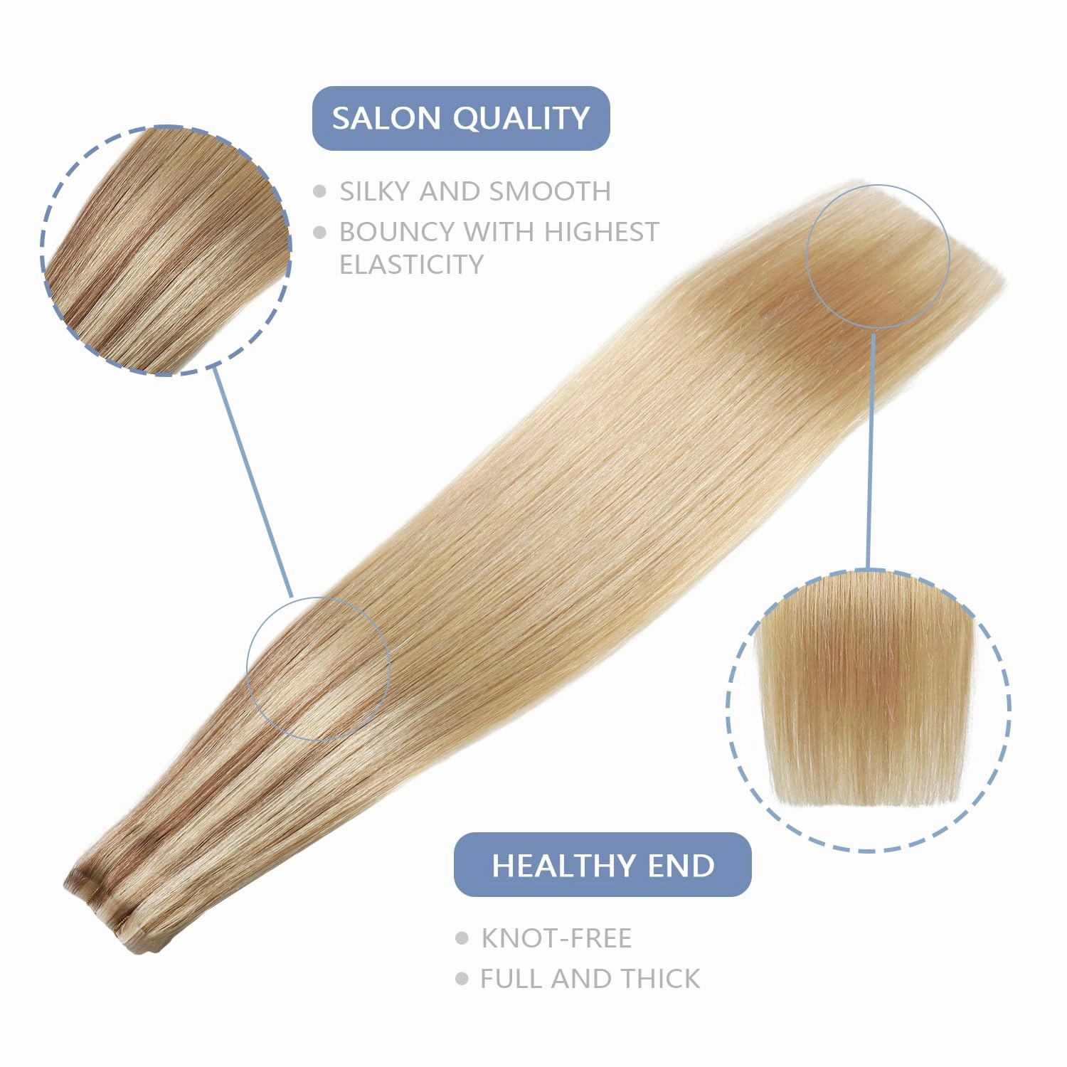 COOKAYU Injected Tape in Hair Extensions, Gold Brown to Caramel Blonde 20pcs/pack 14Inch 30g Seamless Tape in Real Human Hair Invisible Extensions