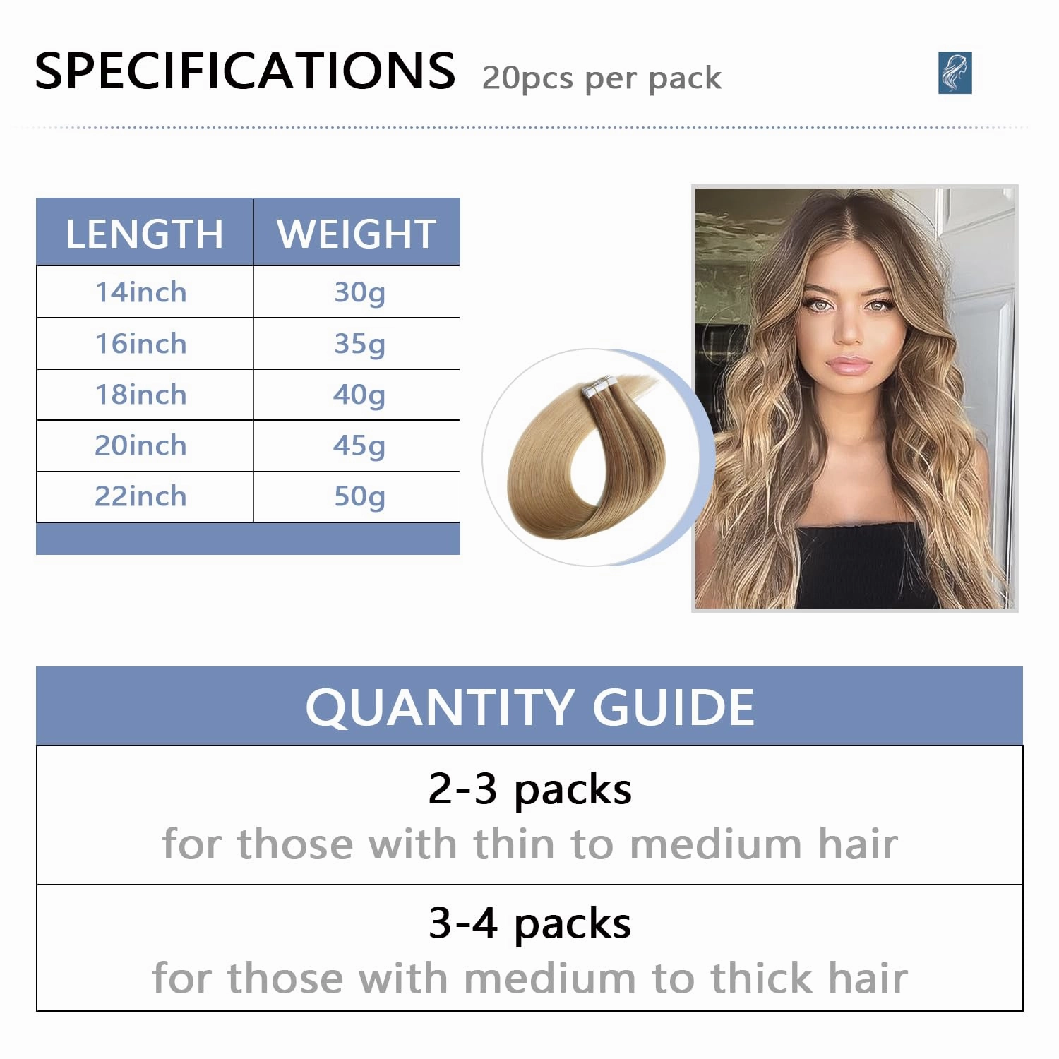 COOKAYU Injected Tape in Hair Extensions, Gold Brown to Caramel Blonde 20pcs/pack 14Inch 30g Seamless Tape in Real Human Hair Invisible Extensions