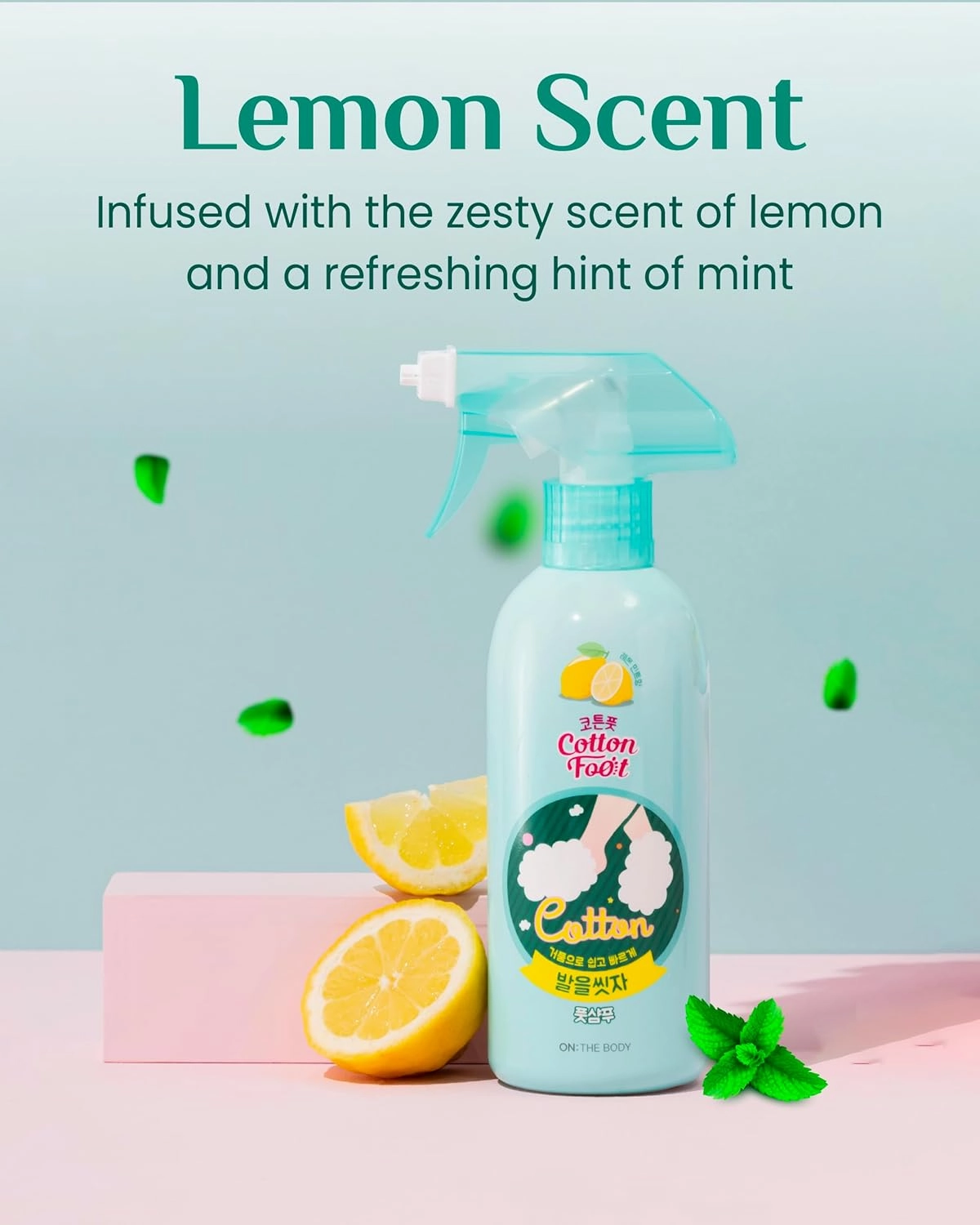 Cotton Foot - Foot Shampoo Soap (Lemon, 13fl oz*2, Pack of 2) - Refreshing Cleanse Spray, Deodorizing Foot Care Wash. Foaming Wash, Easy to Use