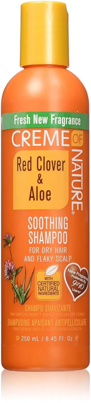Creme of Nature Soothing Shampoo for Dry Hair and Flaky Scalp, Red Clover and Aloe, 8.45 Ounce