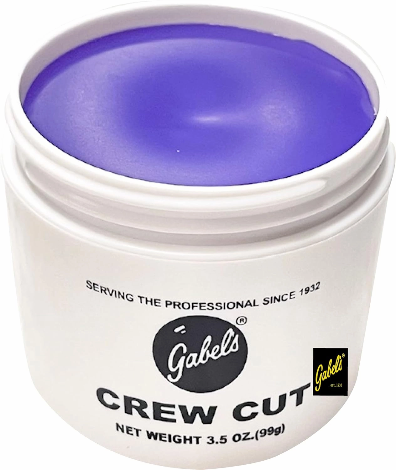 Crew Cut Butch Wax 3.5oz (Old school Oil Based) Purple Hair Wax for men. Flake Free. NOT for Hair Dye.